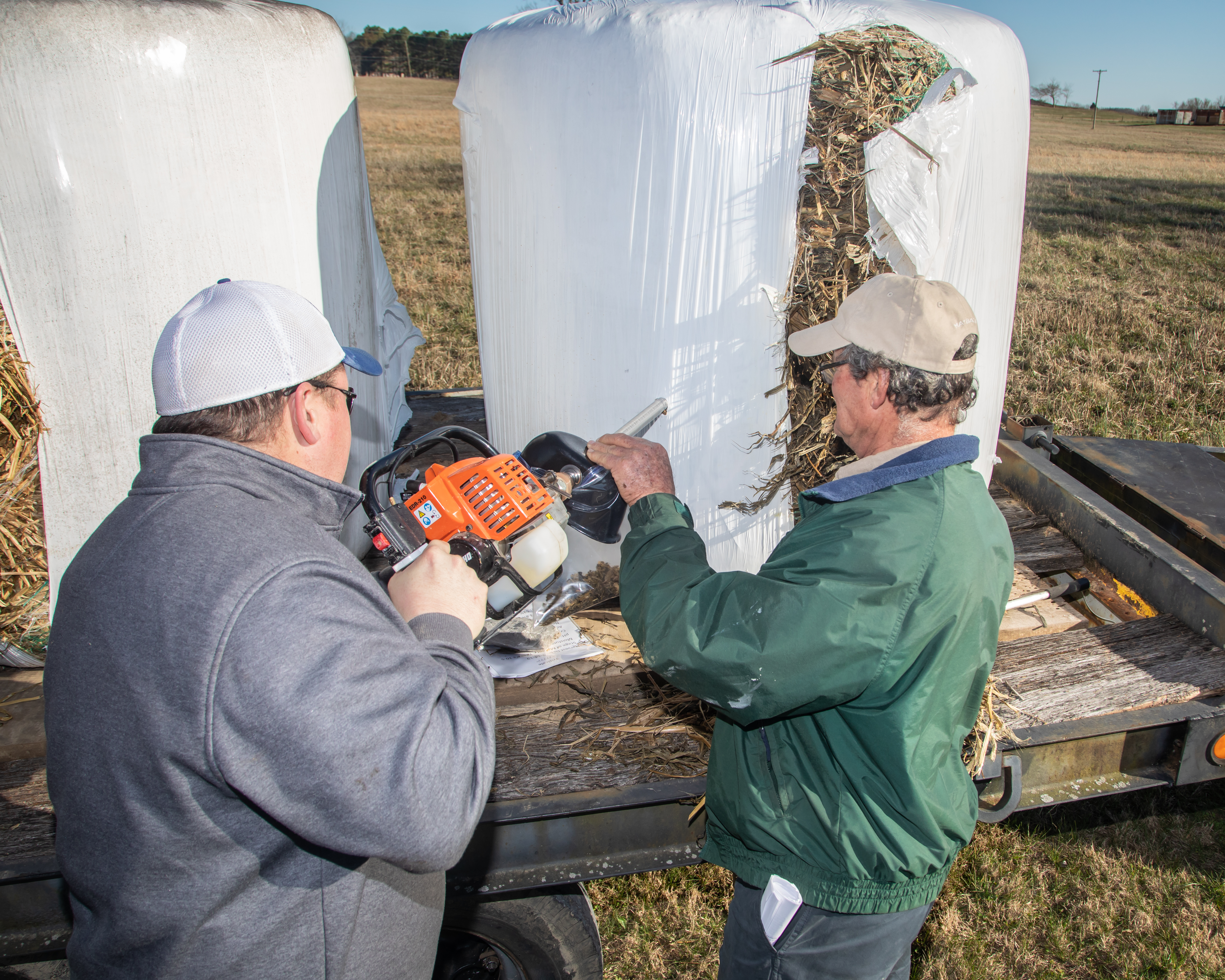 Chris Teutsch, Plant and Soil Sciences, Extension Forages, Hay bale testing.  