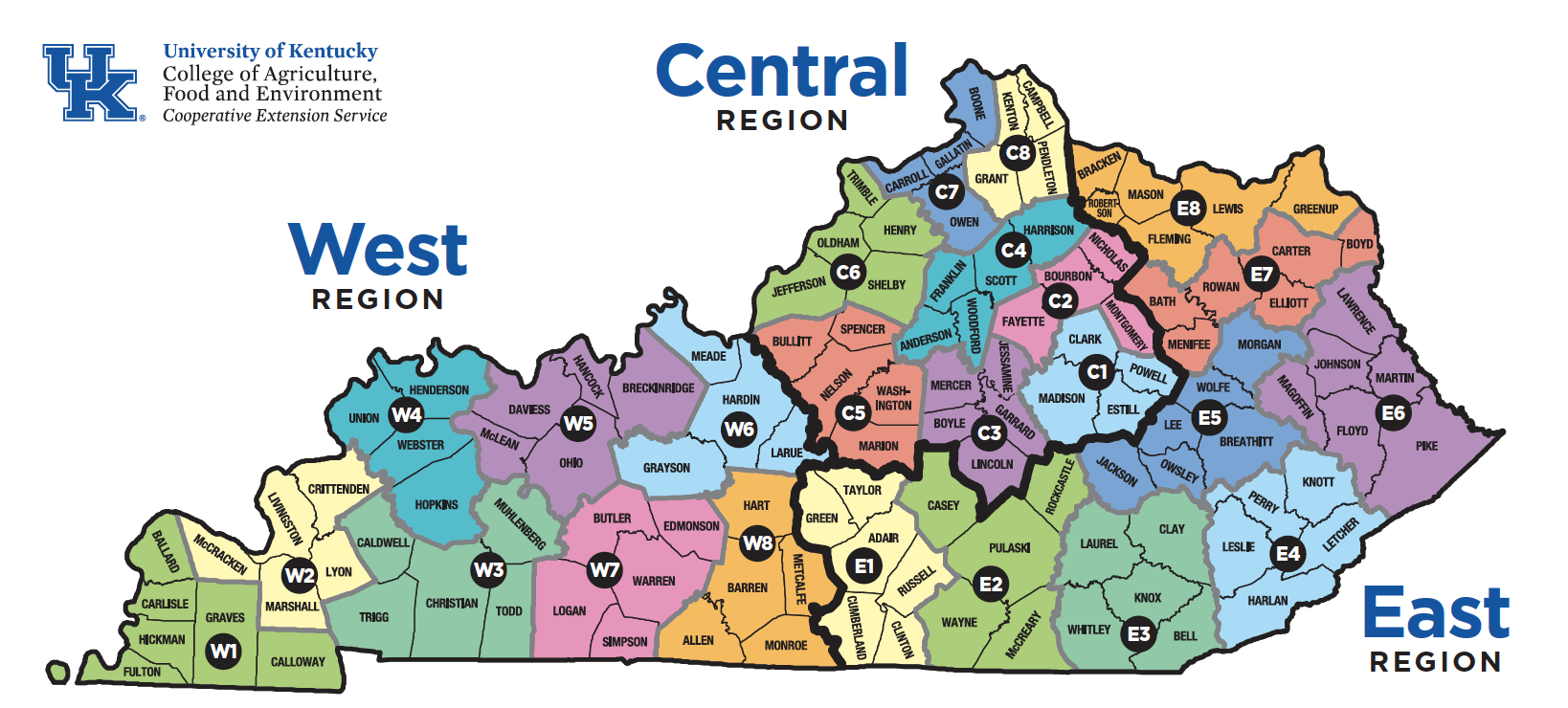 Kentucky County Map