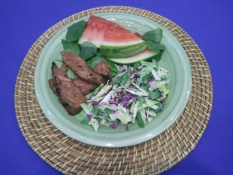 Spinach Slaw on a plate